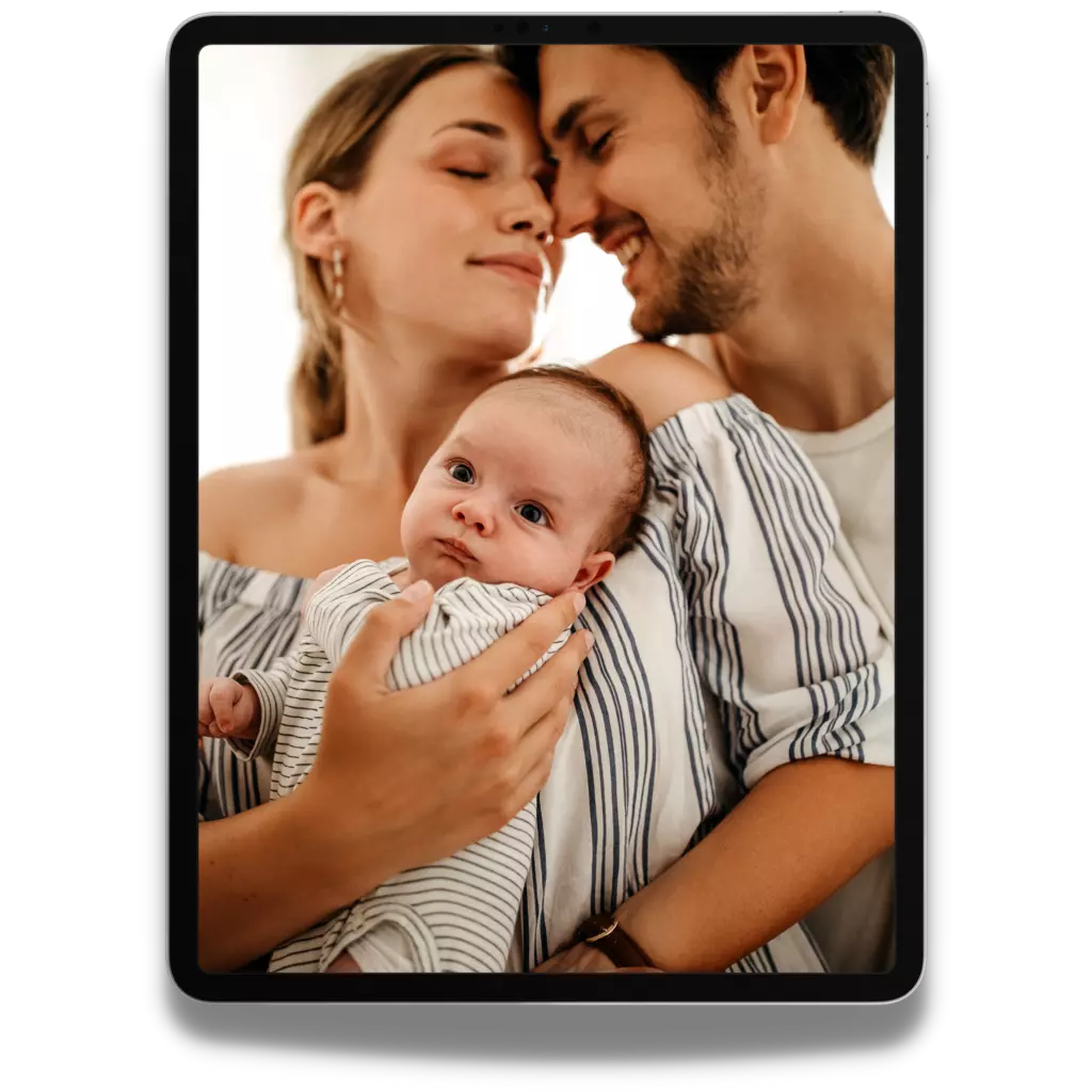 Família após tratamento de reprodução humana